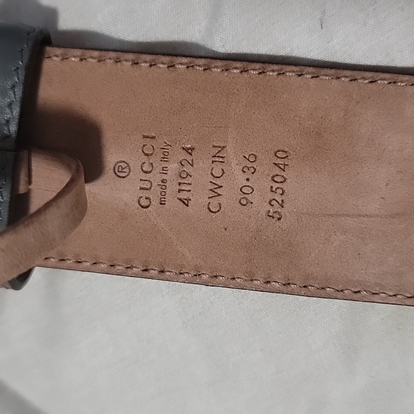 Gucci Interlocking Leather Belt Size36 - Picture 3 of 6